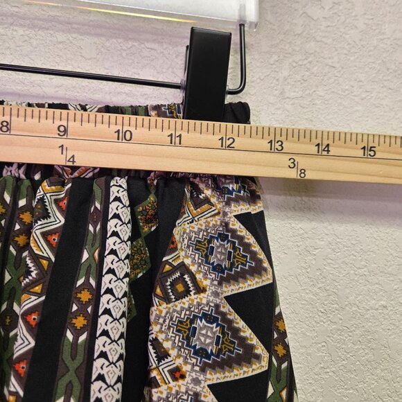 Women's S Hippie Geometric Print Bohemian Maxi Skirt Gypsy - Picture 8 of 10